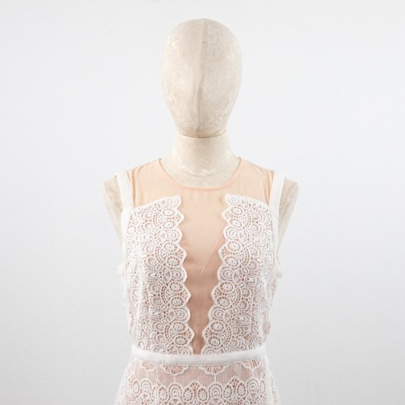 Greylin M Illusion Lace Sheath Mini Dress Pink - Picture 8 of 16